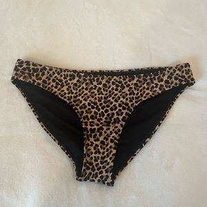 Cabana Del Sol Women’s Cheetah Print Swimsuit Bottom, Size Large, Black/Yellow